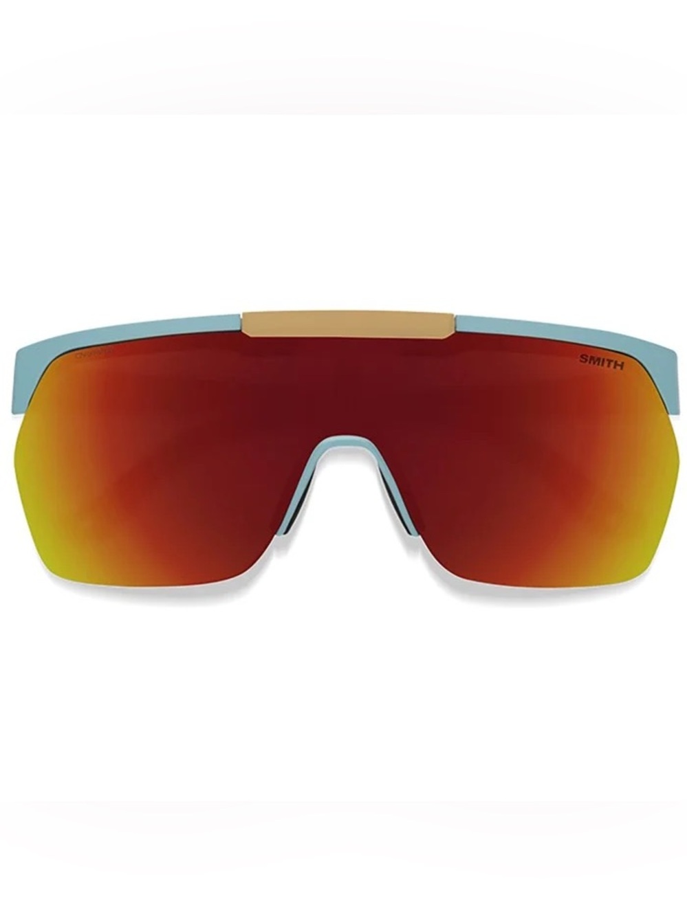 SMITH Chrome XC Blue Frame Sunglasses with Gold-Orange Mirrored Lens - Picture 2 of 5